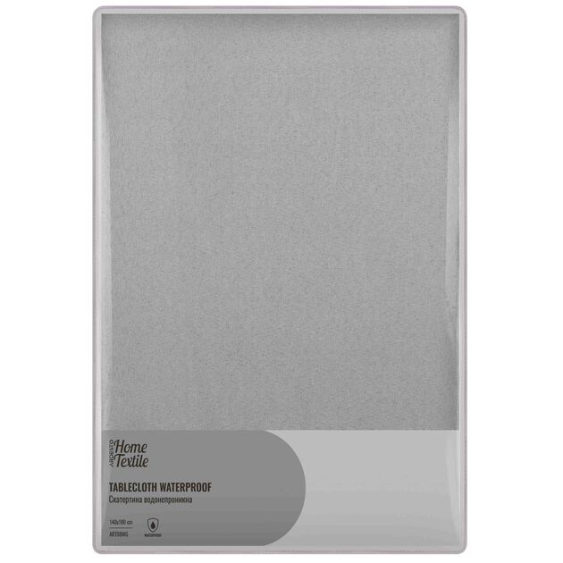 Скатертина ARDESTO Waterproof 140х180см, 100% поліестер, сірий, фото  | SNABZHENIE.com.ua