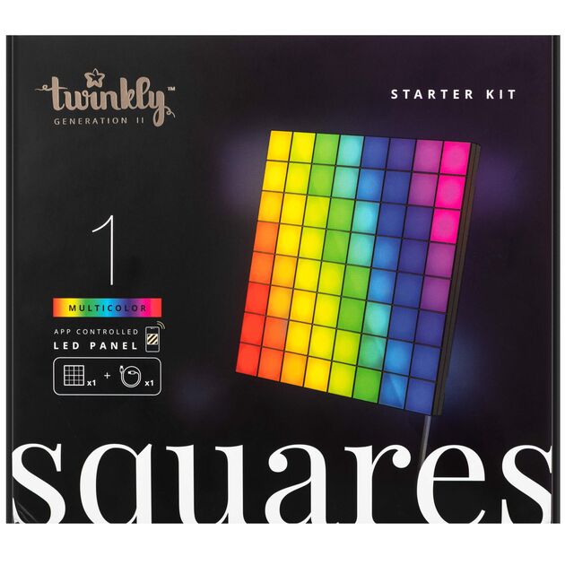 Панель Smart LED Twinkly Squares 1 Starter RGB IP20 16х16см USB-C, фото  | SNABZHENIE.com.ua