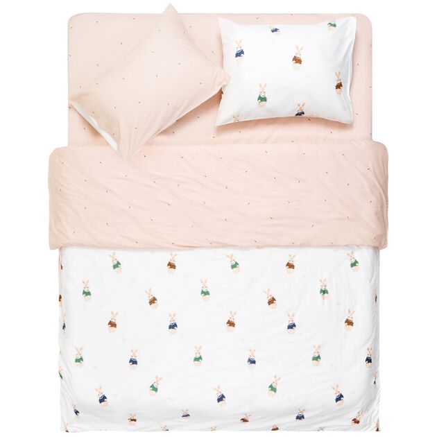 КПБ 1,5сп ARDESTO Gloria, підковдра 160х220см, простирадло 160х220см, наволочки (2) 50х70см, 100% бавовна, сатин, кролики, бежевий, фото  | SNABZHENIE.com.ua