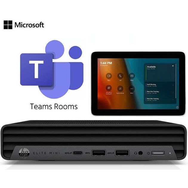 Система конференцзв'язку Poly Microsoft Teams Rooms Base Kit HP Mini PC_GC8_Cat5e Extender, Intel i7-12700T, 16GB, F256GB, Wi-Fi 6E, BT 5.3, Win11IoT, чорний, фото  | SNABZHENIE.com.ua