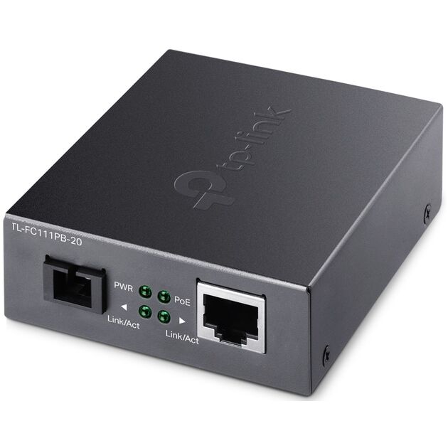 Медіаконвертер TP-LINK TL-FC111B-20 1xFE, 100Base-LX, SM, WDM, 20km, SC. PoE, фото  | SNABZHENIE.com.ua