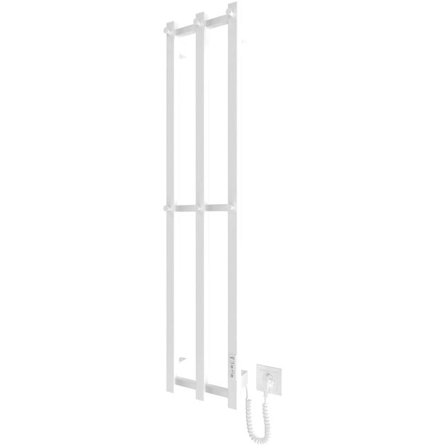 Рушникосушка Hygge Family електрична Slim, 1170х250х80мм, таймер-регулятор, сталь, білий матовий, фото  | SNABZHENIE.com.ua