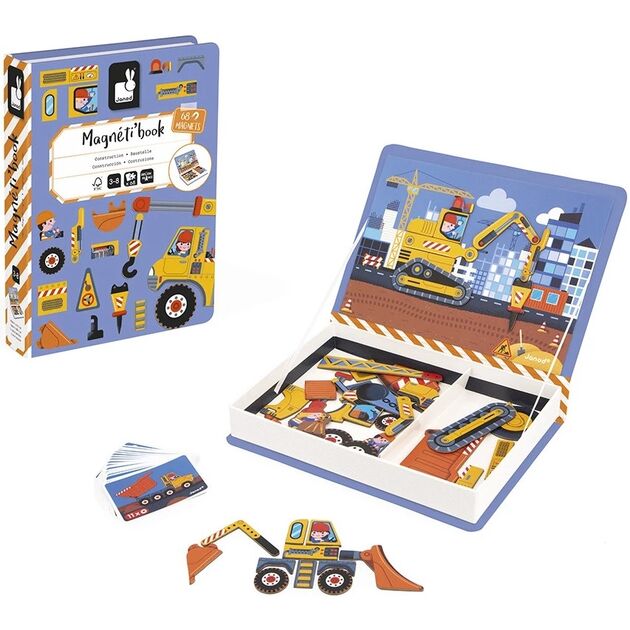 Магнітна книга Janod Будівництво 70ел, фото  | SNABZHENIE.com.ua