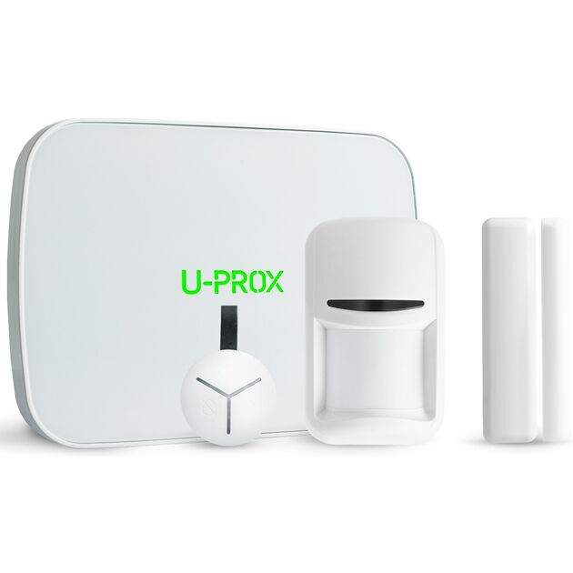 Комплект охоронної сигналізації U-Prox MPX G KF kit White, U-Prox MPX G, U-Prox PIR, U-Prox WDC, U-Prox Keyfob, бездротовий, білий, фото  | SNABZHENIE.com.ua
