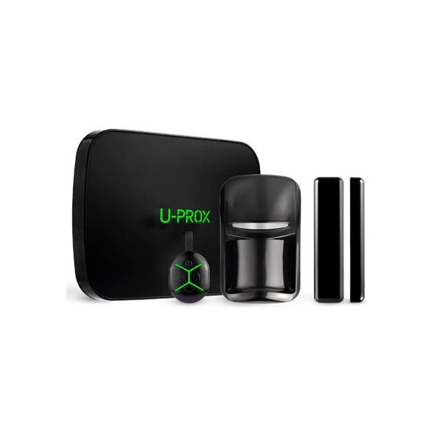 Комплект охоронної сигналізації U-Prox MPX L KF kit Black, U-Prox MPX L, U-Prox PIR, U-Prox WDC, U-Prox Keyfob B4, бездротовий, чорний, фото  | SNABZHENIE.com.ua