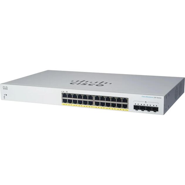 Комутатор Cisco CBS220 24xGE, PoE, 4x10G SFP+, Smart, фото  | SNABZHENIE.com.ua