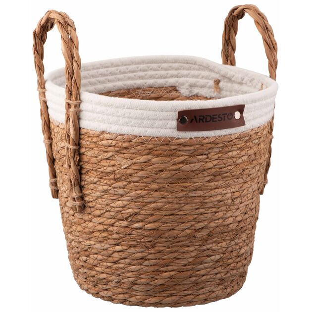Кошик ARDESTO Prestigio 26х26х24см, рогожка з морських водоростей, бавовняний шпагат, фото  | SNABZHENIE.com.ua