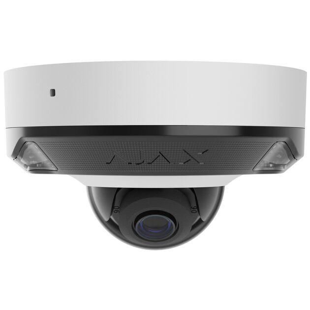 IP-Камера дротова Ajax DomeCam Mini HL white, 5мп, 4мм, гібридне підсвічування IR 15м, білий Led 15м, Poe, True WDR, IP 65, ІЧ 15м, аудіо, кут огляду 75° до 85°, міні купольна, біла, фото  | SNABZHENIE.com.ua
