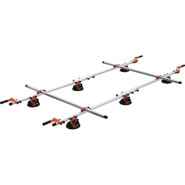 Тримач переносний для транспортування плит YATO 160х 320 см, 6 присосок, навантаж.- 150 кг, фото  | SNABZHENIE.com.ua