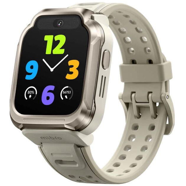 Дитячий годинник-телефон Mibro S1, 1.68", 360x390, GPS, 8MP+5MP, 900мА·год, 2АТM, пісочно-золотий, фото  | SNABZHENIE.com.ua