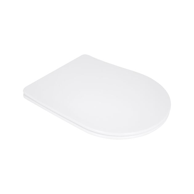 Сиденье для унитаза Qtap (Evia, Arvin, Leo 630) 410x330x22 мм, White, с микролифтом, Slim Duroplast, Quick Release QTSC179W49264, фото  | SNABZHENIE.com.ua