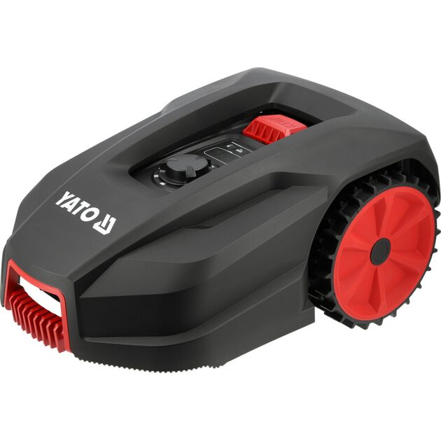 Газонокосарка робот акумул. YATO: Li-Ion 20В 4 АГод, площа покосу- 800 м², шир- 18 см, вис- 20-60 мм, фото  | SNABZHENIE.com.ua