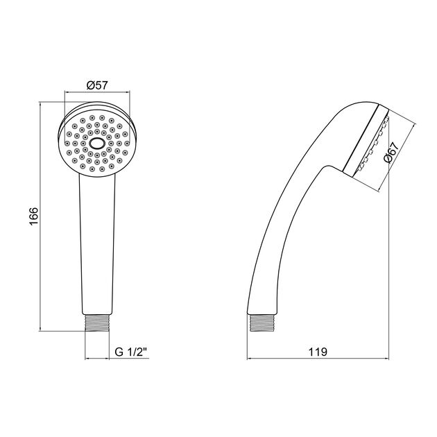 Лейка для ручного душа Lidz (CRM) 51 02 000 00, фото , зображення 2 | SNABZHENIE.com.ua