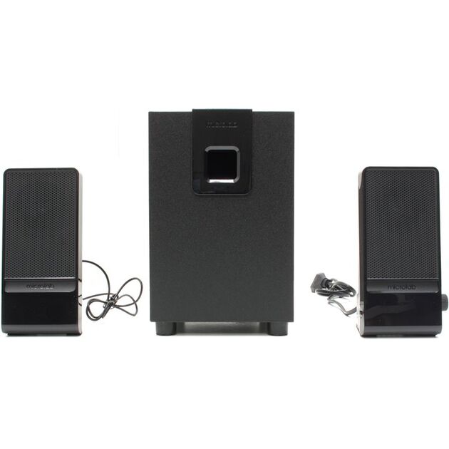 Акустична система MICROLAB M-100 2.1, 10W, mini-jack, чорний, фото , зображення 3 | SNABZHENIE.com.ua