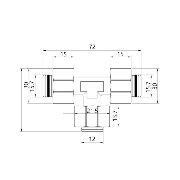 Тройник обжимной SD Plus 20х16х20 SD158W201620, фото , изображение 2 | SNABZHENIE.com.ua