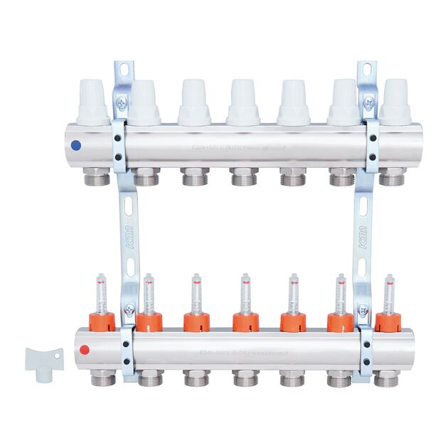 Колектор Icma 1 7 виходів з витратомірами №K013, фото , зображення 3 | SNABZHENIE.com.ua