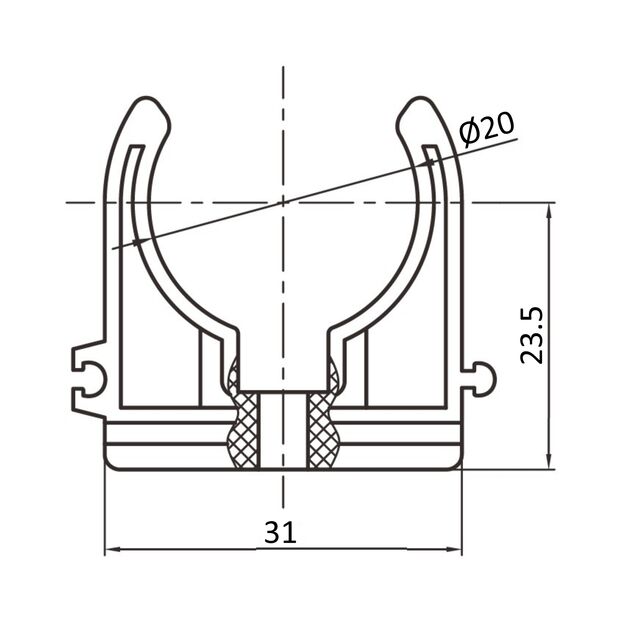 Крепеж PPR Blue Ocean 20, фото , зображення 2 | SNABZHENIE.com.ua