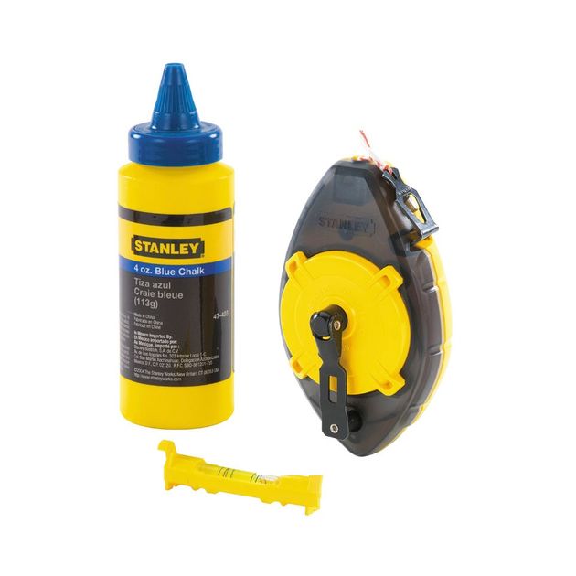 Шнур розміточний Powerwinder в комплекті, 30 м, крейдяний порошок 45 г, підвісний рівень STANLEY (0-47-465), фото  | SNABZHENIE.com.ua