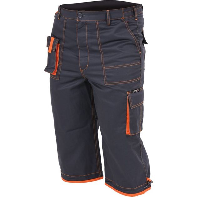 Рабочие бриджи YATO, размер L, 65% полиэстер, 35% хлопок, фото , изображение 4 | SNABZHENIE.com.ua