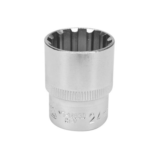 Головка торцева Spline YATO квадрат 1/2, M24, l = 38 мм (YT-14836), фото  | SNABZHENIE.com.ua