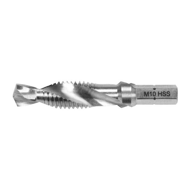 Сверло-метчик YATO М10 х 1.5 мм, HSS М2, HEX-1/4, l = 59/15 мм (YT-44847), фото  | SNABZHENIE.com.ua