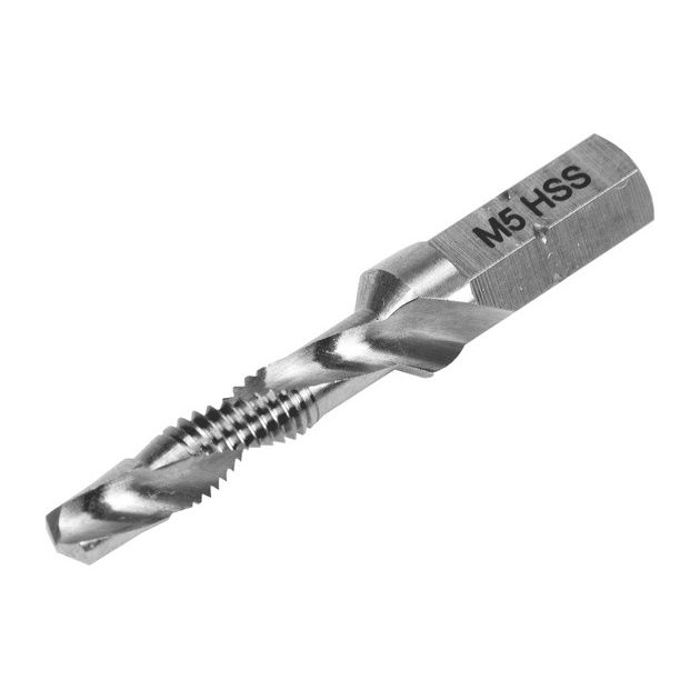 Сверло-метчик YATO М5 х 0.8 мм, HSS М2, HEX-1/4, 41/7 мм, фото  | SNABZHENIE.com.ua
