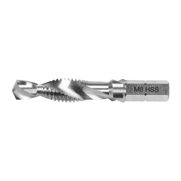 Сверло-метчик YATO М8 х 1.25 мм, HSS М2, HEX-1/4, l = 51/11 мм, фото  | SNABZHENIE.com.ua