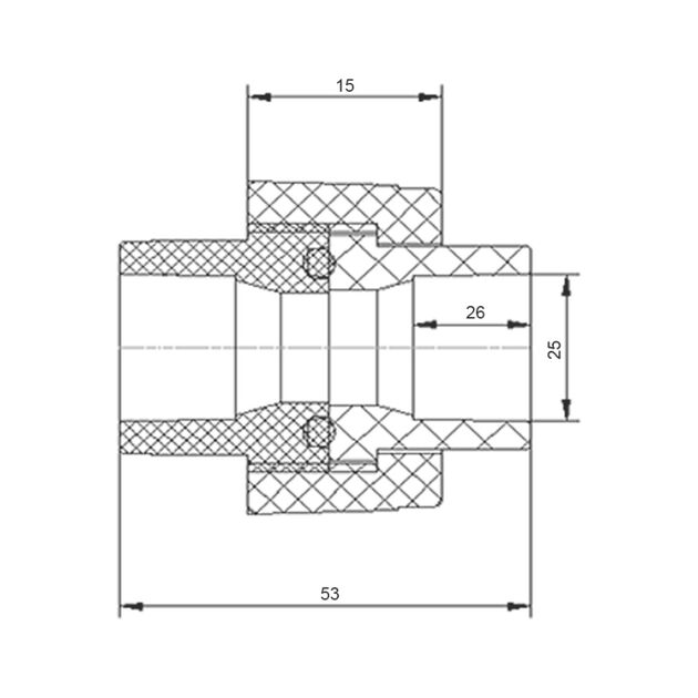 Муфта PPR Blue Ocean 25 универсальная, фото , изображение 2 | SNABZHENIE.com.ua