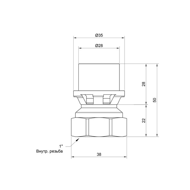 Переходник прес Icma 26х1/2 ВР №401, фото , зображення 2 | SNABZHENIE.com.ua