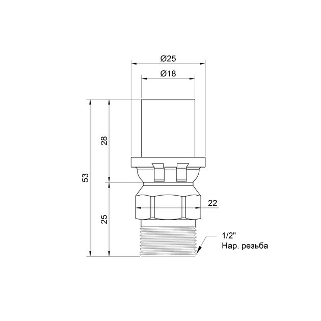Переходник пресс Icma 16х1/2 НР №402, фото , зображення 2 | SNABZHENIE.com.ua