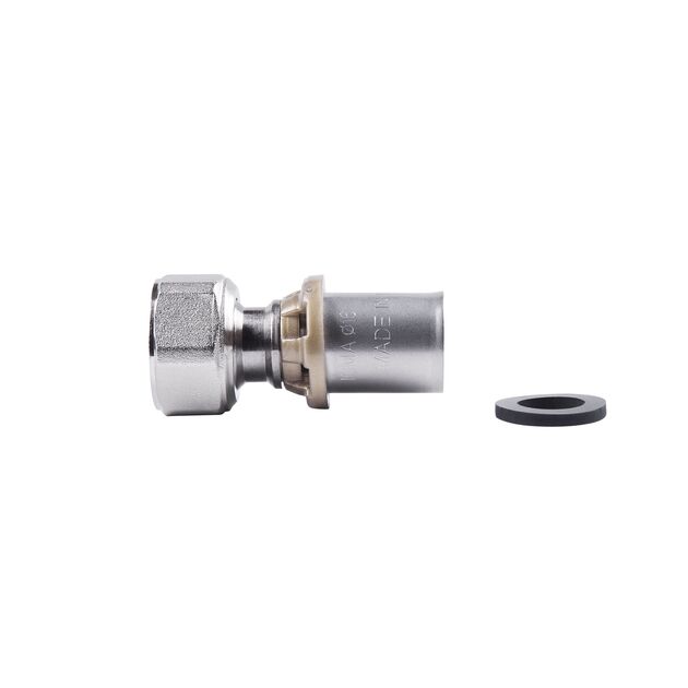 Переходник Icma 16х1/2 ВР с накидной гайкой без конуса №416, фото , изображение 3 | SNABZHENIE.com.ua