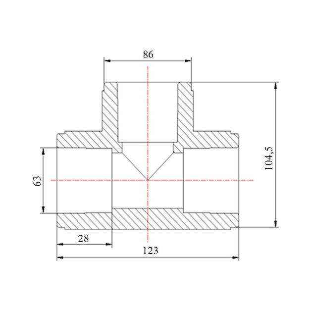 Тройник PPR Blue Ocean 63, фото , зображення 2 | SNABZHENIE.com.ua