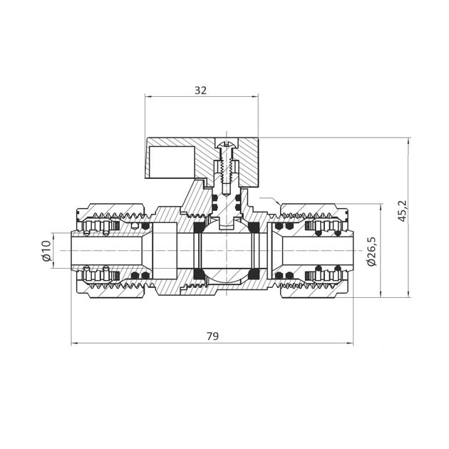 Кран шаровой обжимной SD Forte 16 SF263W15, фото , изображение 2 | SNABZHENIE.com.ua