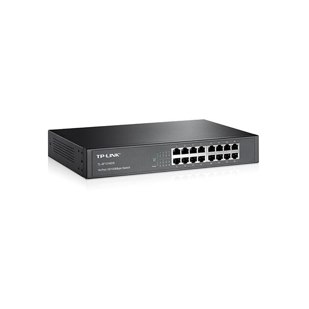 Комутатор TP-LINK TL-SF1016DS 16xFE, Некерований, фото , зображення 3 | SNABZHENIE.com.ua