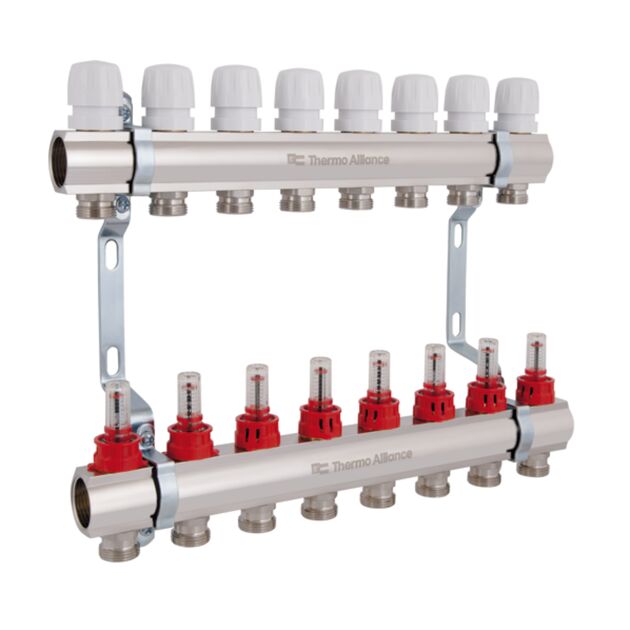 Колектор SD Plus 1/8 з витратомірами, 8 виходів, фото , зображення 3 | SNABZHENIE.com.ua