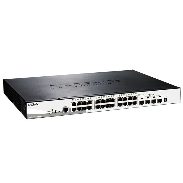 Комутатор D-Link DGS-1510-28XMP 24xGE PoE, 4xSFP+, SmartPro, фото , изображение 3 | SNABZHENIE.com.ua