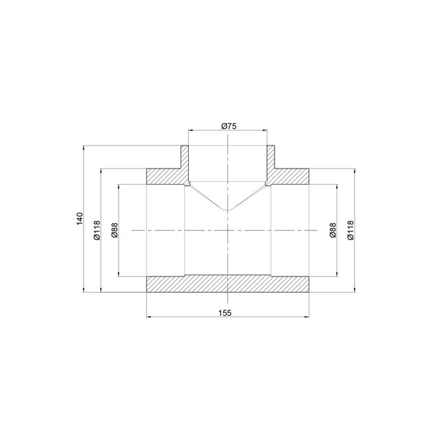 Тройник PPR Thermo Alliance 90х75х90, фото , зображення 2 | SNABZHENIE.com.ua