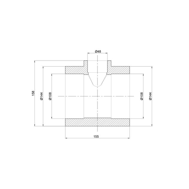 Тройник PPR Thermo Alliance 110х50х110, фото , изображение 2 | SNABZHENIE.com.ua