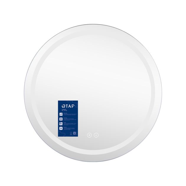 Зеркало Qtap Mideya 600х600 (DC-F803) з LED-підсвіткою та антизапотіванням QT2078F803W, фото , зображення 3 | SNABZHENIE.com.ua