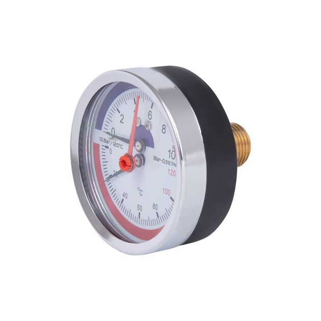 Термоманометр SD Plus 80 мм 1/2", заднее подключение SD17310B, фото , изображение 3 | SNABZHENIE.com.ua