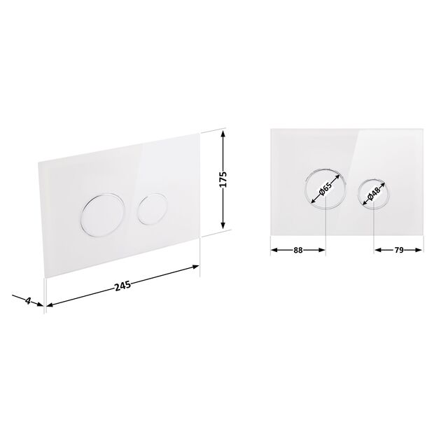Панель смыва для унитаза Qtap Nest QT0111V1164GW, фото , изображение 2 | SNABZHENIE.com.ua