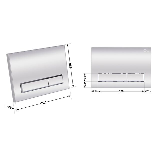 Панель змиву для унітаза Qtap Nest QT0111M08381CRM, фото , зображення 2 | SNABZHENIE.com.ua