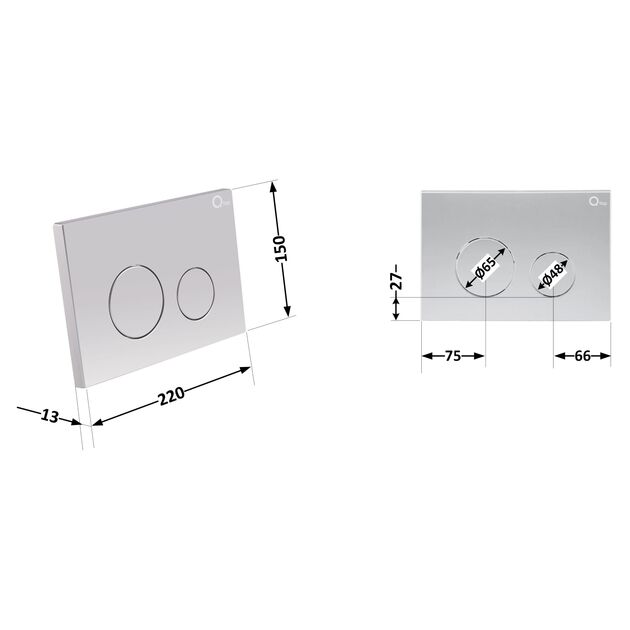 Панель змиву для унітаза Qtap Nest QT0111M11111SAT, фото , зображення 2 | SNABZHENIE.com.ua