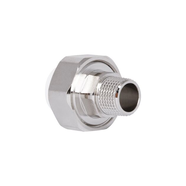 Сгон "Американка" латунная со сварной головкой PPR Blue Ocean "Белый" 20х1/2" НР, фото  | SNABZHENIE.com.ua