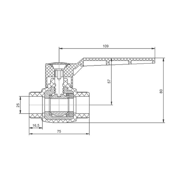 Кран шаровой Blue Ocean "Белый" 25, фото , изображение 2 | SNABZHENIE.com.ua
