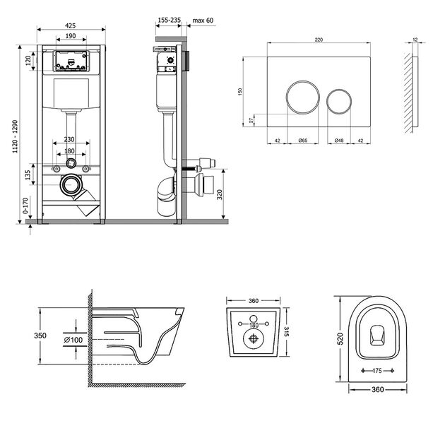 Набор Qtap 3 в 1 Nest QT0133M425 с унитазом Jay QT07335176W, фото , изображение 2 | SNABZHENIE.com.ua