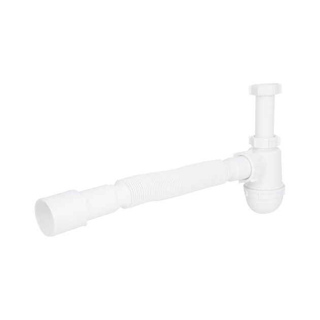 Сифон для раковини Lidz (WHI) 60 08 E003 00 (вихід 50 мм) без випуску, фото  | SNABZHENIE.com.ua