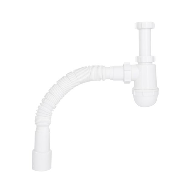 Сифон для раковини Lidz (WHI) 60 08 E003 00 (вихід 50 мм) без випуску, фото , зображення 3 | SNABZHENIE.com.ua