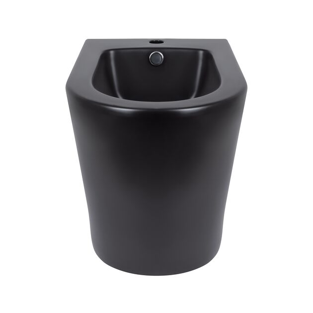 Біде напольне Qtap Scorpio 530x360x395 матовий чорний QT14441003CMB, фото , зображення 3 | SNABZHENIE.com.ua