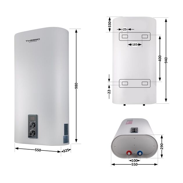 Электрический водонагреватель Thermo Alliance 80 л, вертикальный, 2 кВт, фото , изображение 2 | SNABZHENIE.com.ua